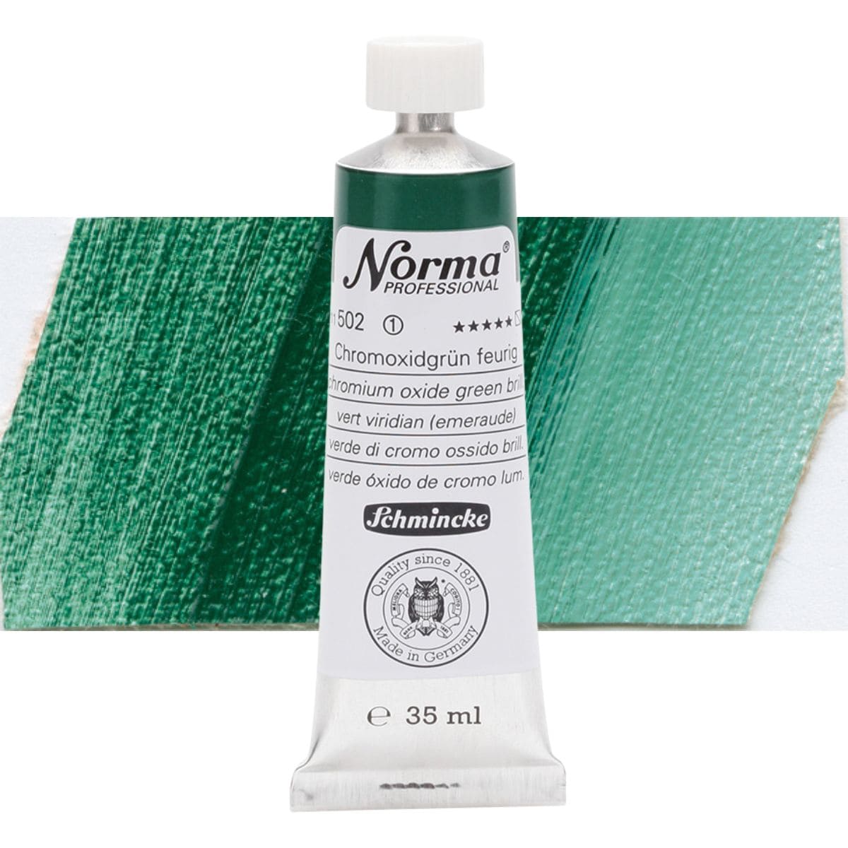 Tinta Óleo Schmincke Norma 35ml S1 502 Chromium Oxide Green Brill