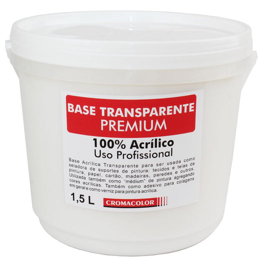 Base Acrílica Transparente PREMIUM Cromacolor 1,5L