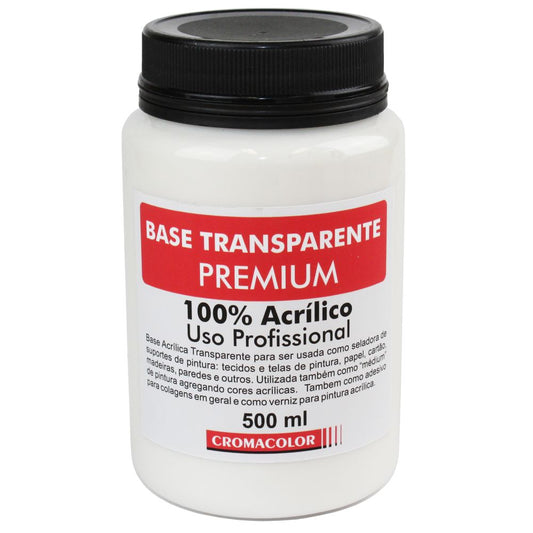 Base Acrílica Transparente PREMIUM Cromacolor 500ml