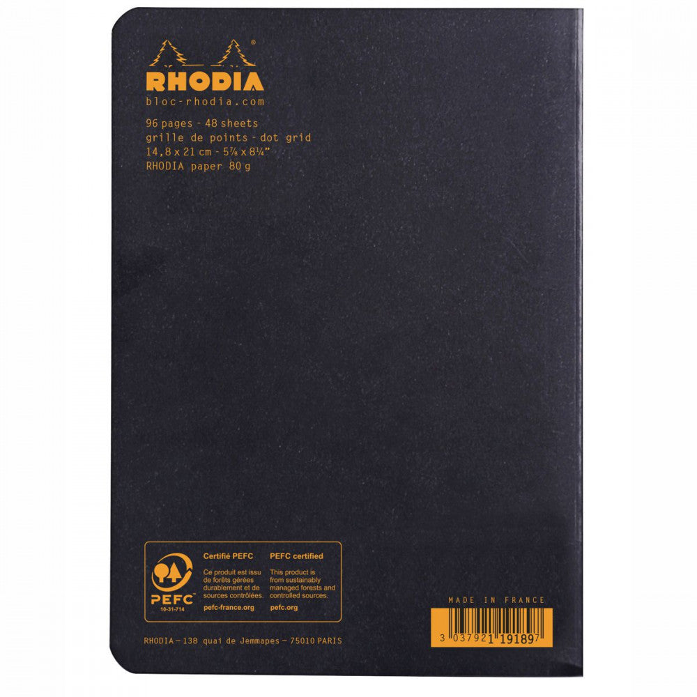 Caderneta Rhodia Classic A5 48 Folhas Preto