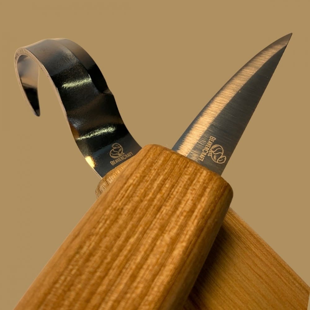 Conjunto Escultura em Madeira Beavercraft DIY Colher Celta