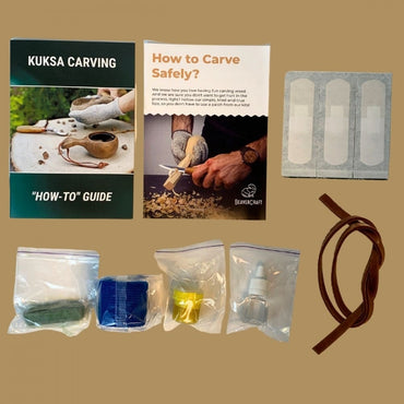 Conjunto Escultura em Madeira Beavercraft DIY Nogueira