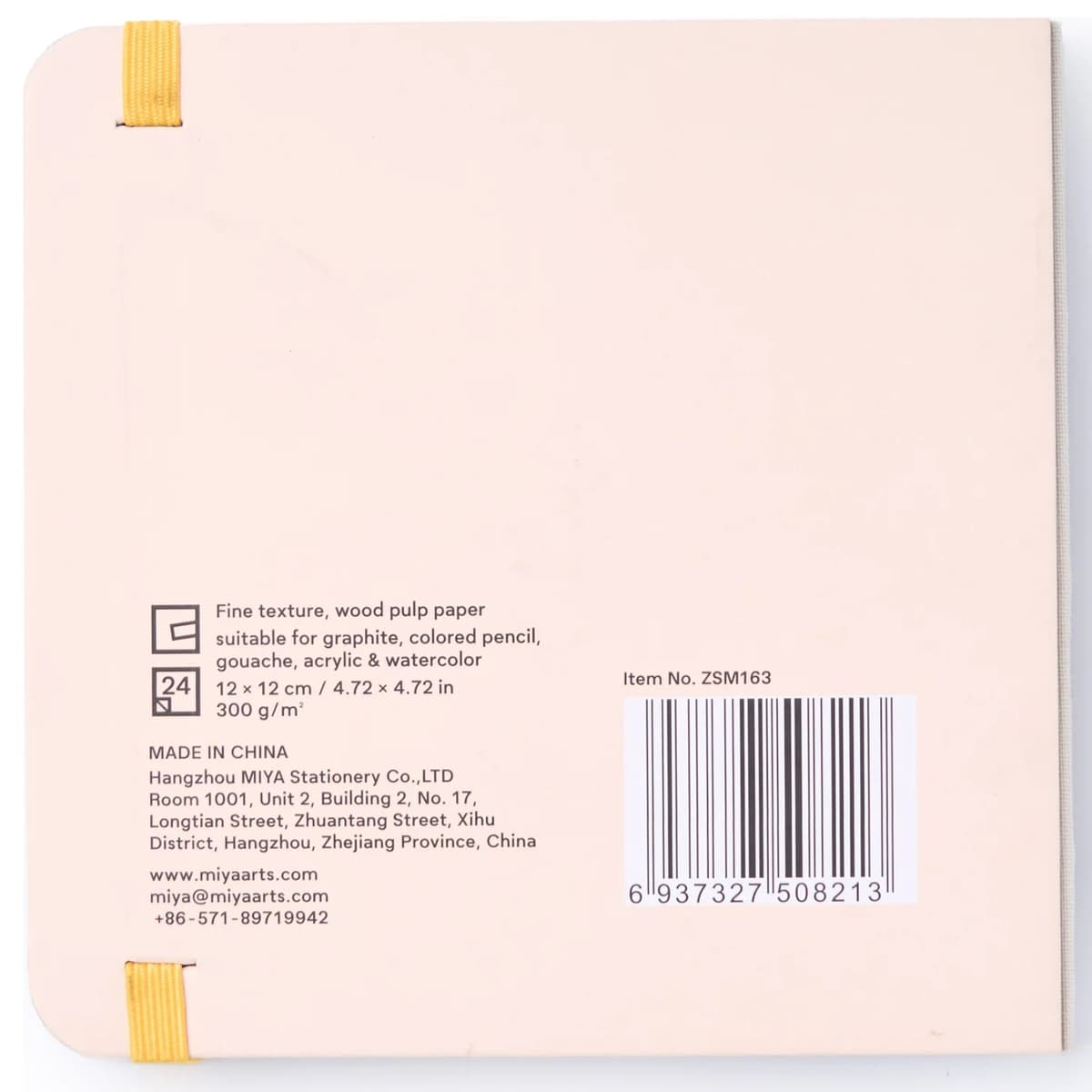 Bloco de Papel Mixed Media Himi 300g/m² 12x12cm 24 Folhas