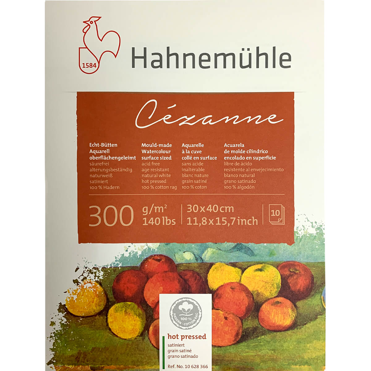 Bloco Para Aquarela Cézanne Hahnemühle Grain Satiné 300g/m² 30x40cm