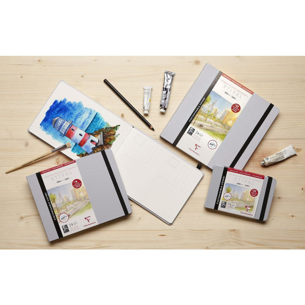 Bloco de Papel Para Aquarela Etival 21 x14,8cm Ed. Customizada