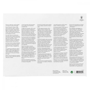 Bloco de Papel Para Aquarela Winsor & Newton Professional 300g/m² 23x30,5cm 20 Folhas