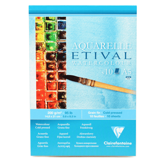 Papel Para Aquarela Etival A5 200g Clairefontaine