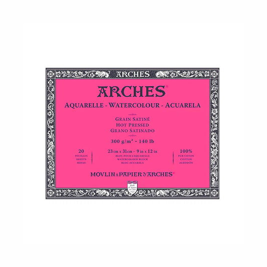 Bloco de Papel para Aquarela Arches TS 300g/m² 23X31cm 20 Folhas