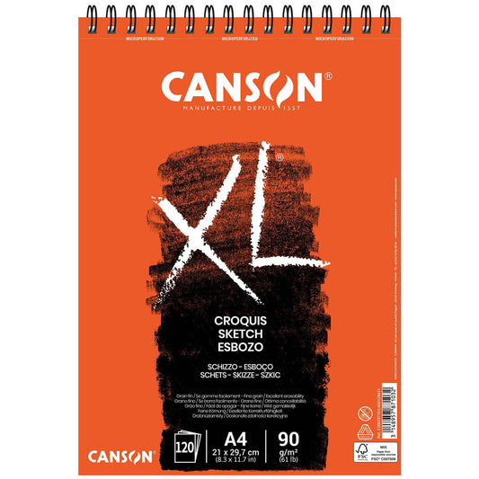 Bloco de Papel Canson XL Croquis 90g/m² A4