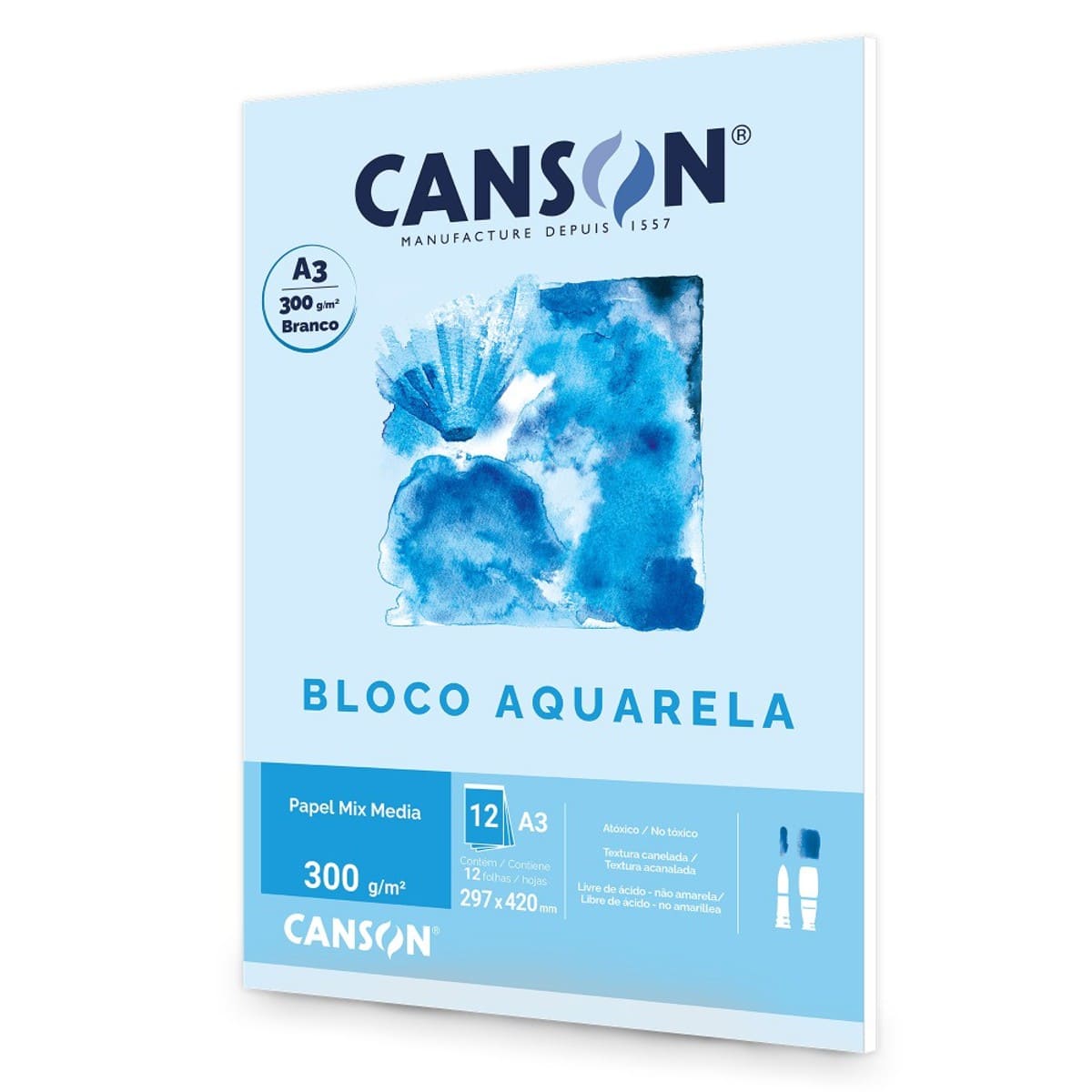 Bloco Papel Aquarela Canson 300g