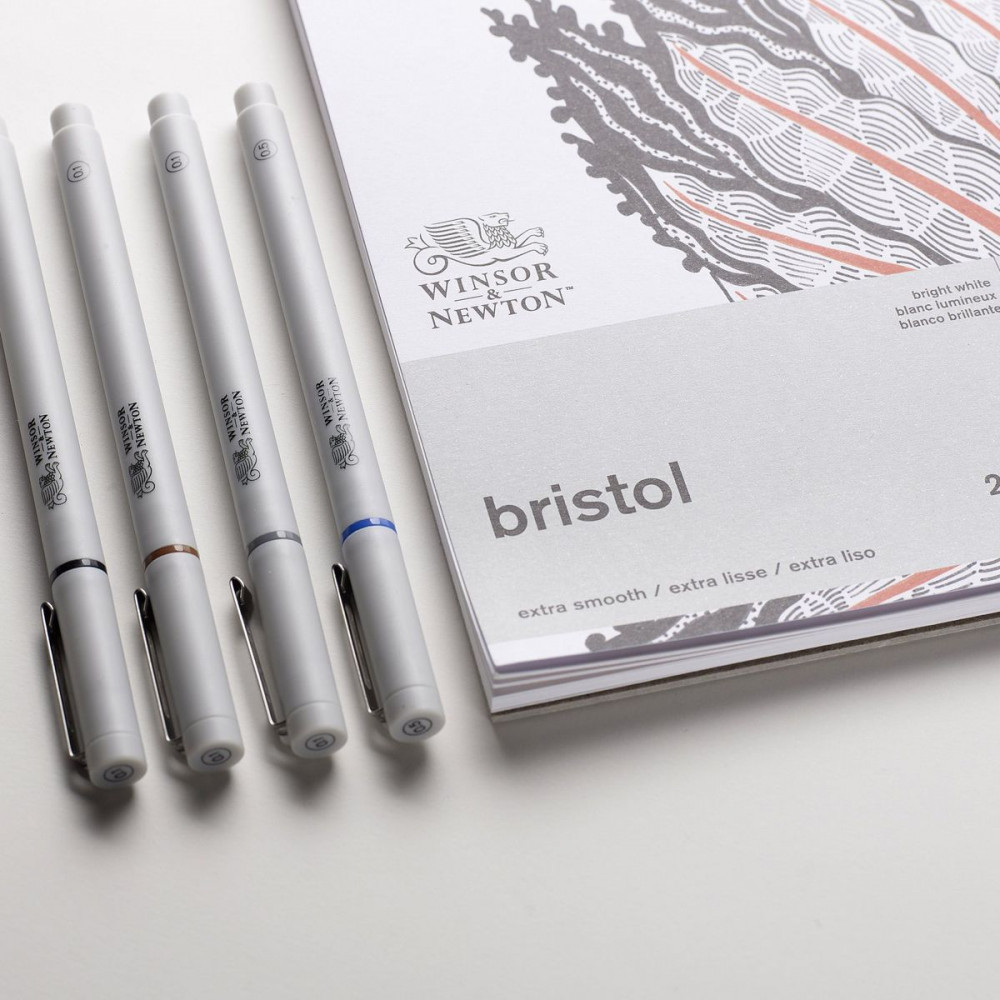 Bloco de Papel Winsor & Newton Bristol 250g A4 20 folhas textura lisa