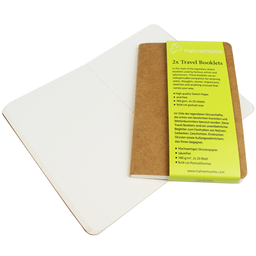 Bloco Papel Sketchbook 2x Travel Booklets Hahnemühle A5 10628395