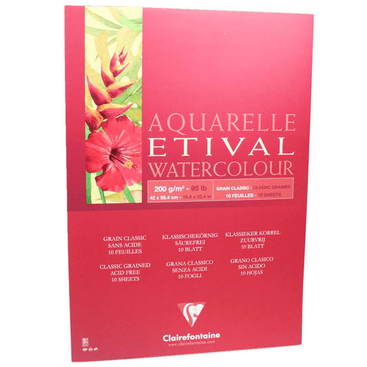 Bloco de Papel Para Aquarela Etival A2 200g Clairefontaine
