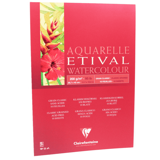 Bloco de Papel Para Aquarela Etival A3 200g Clairefontaine