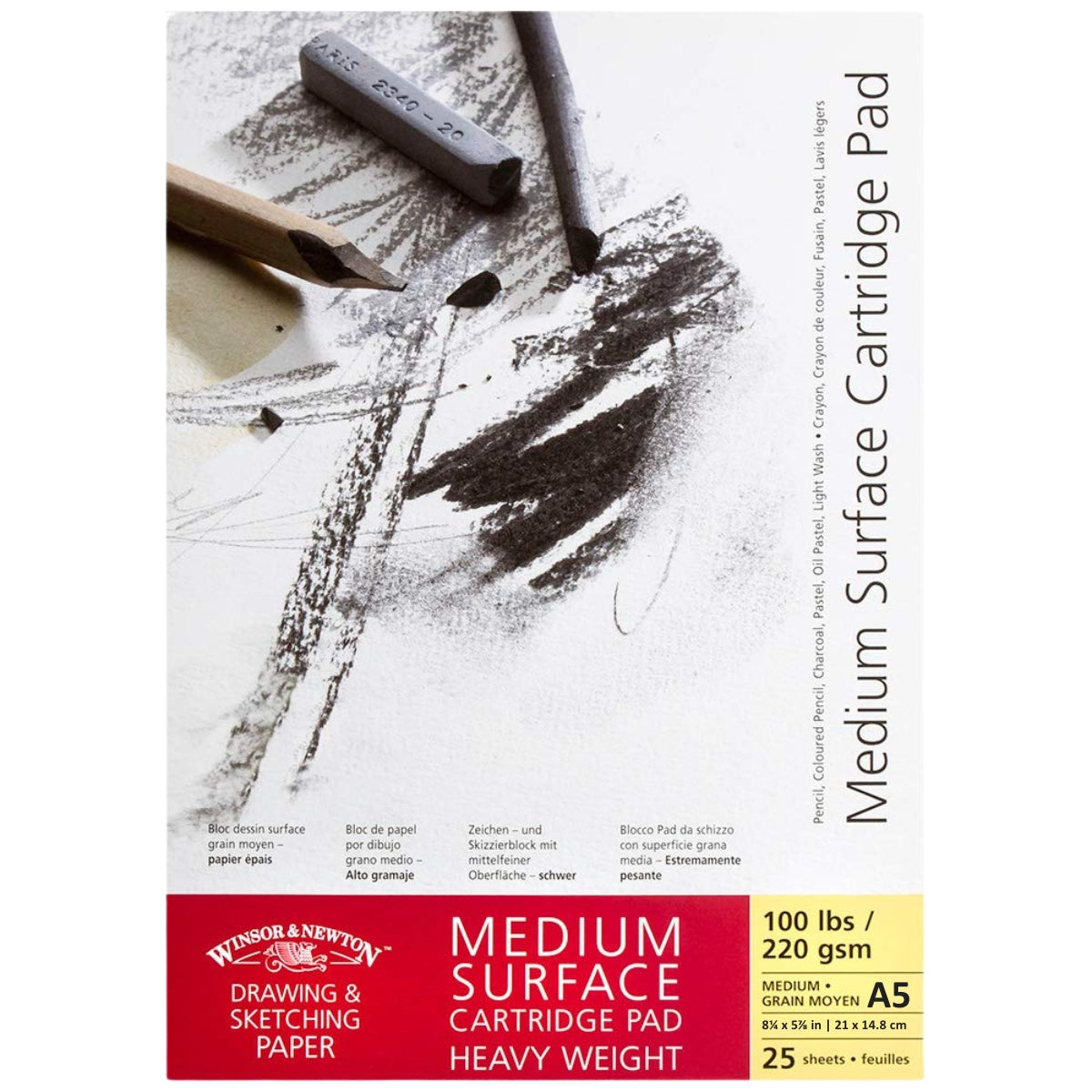 Bloco Papel Winsor & Newton Medium Surface 220g A5