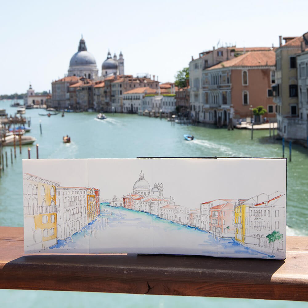 Bloco Para Aquarela Leporello Fabriano 260g/m² 11,5x16,5cm