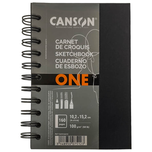 Bloco Sketchbook Espiral Canson One A6 10,2x15,2cm