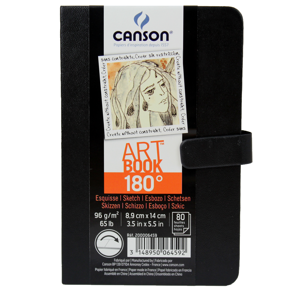Bloco Sketchbook e Esboço ART BOOK 180° Canson 8,9x14cm
