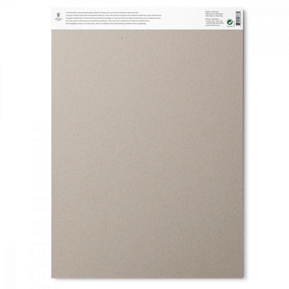 Bloco de papel tinta acrílica Winsor & Newton 300g A3 15 folhas branco natural