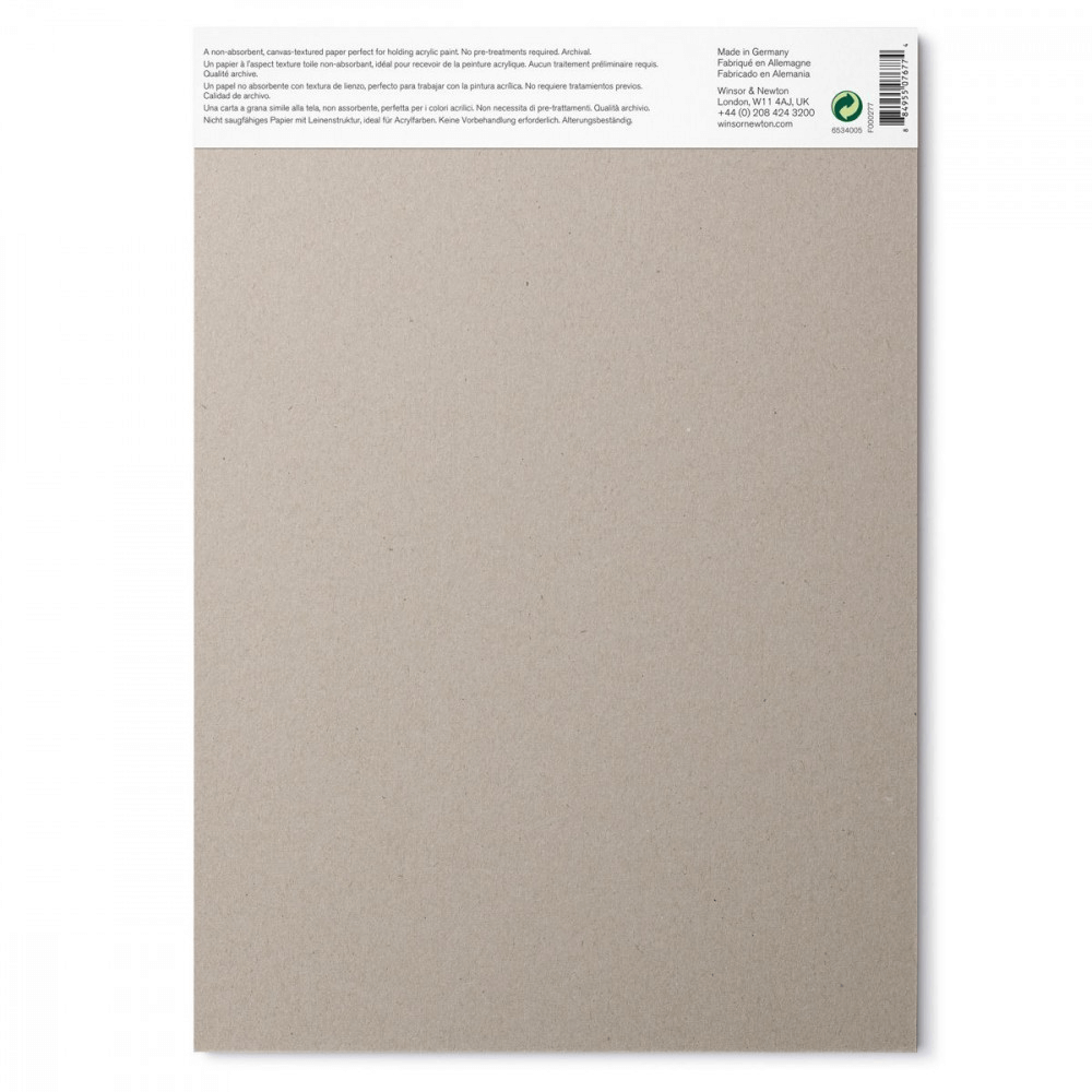 Bloco de papel tinta acrílica Winsor & Newton 300g A4 15 folhas branco natural