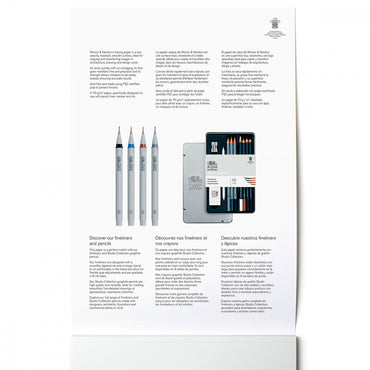 Bloco de Papel Winsor & Newton Vegetal 70g A4 40 Folhas Textura Lisa