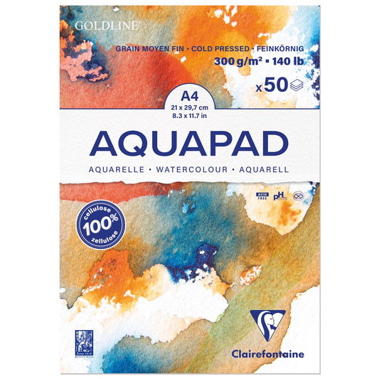 Bloco de Papel Para Aquarela Aquapad A4 300g Clairefontaine