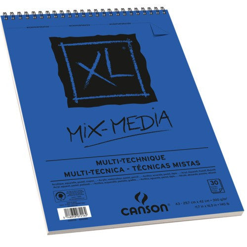 Bloco de Papel Canson XL Mix Media Multi-Técnica 300g/m² A3