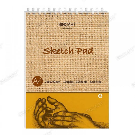 Bloco de Papel Sketch Pad Sinoart A4 com 35 Folhas