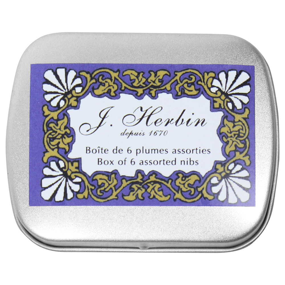 Estojo Caligráfico J. Herbin com 6 Penas Brause