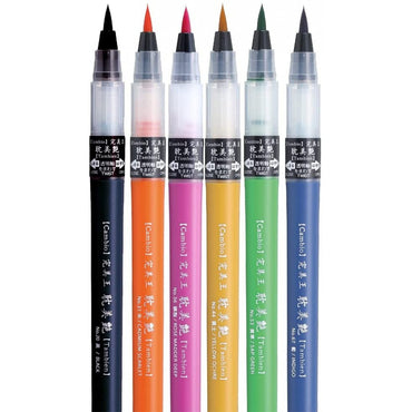 Caneta Pincel Kuretake Cambio Tambien Set B 06 Cores