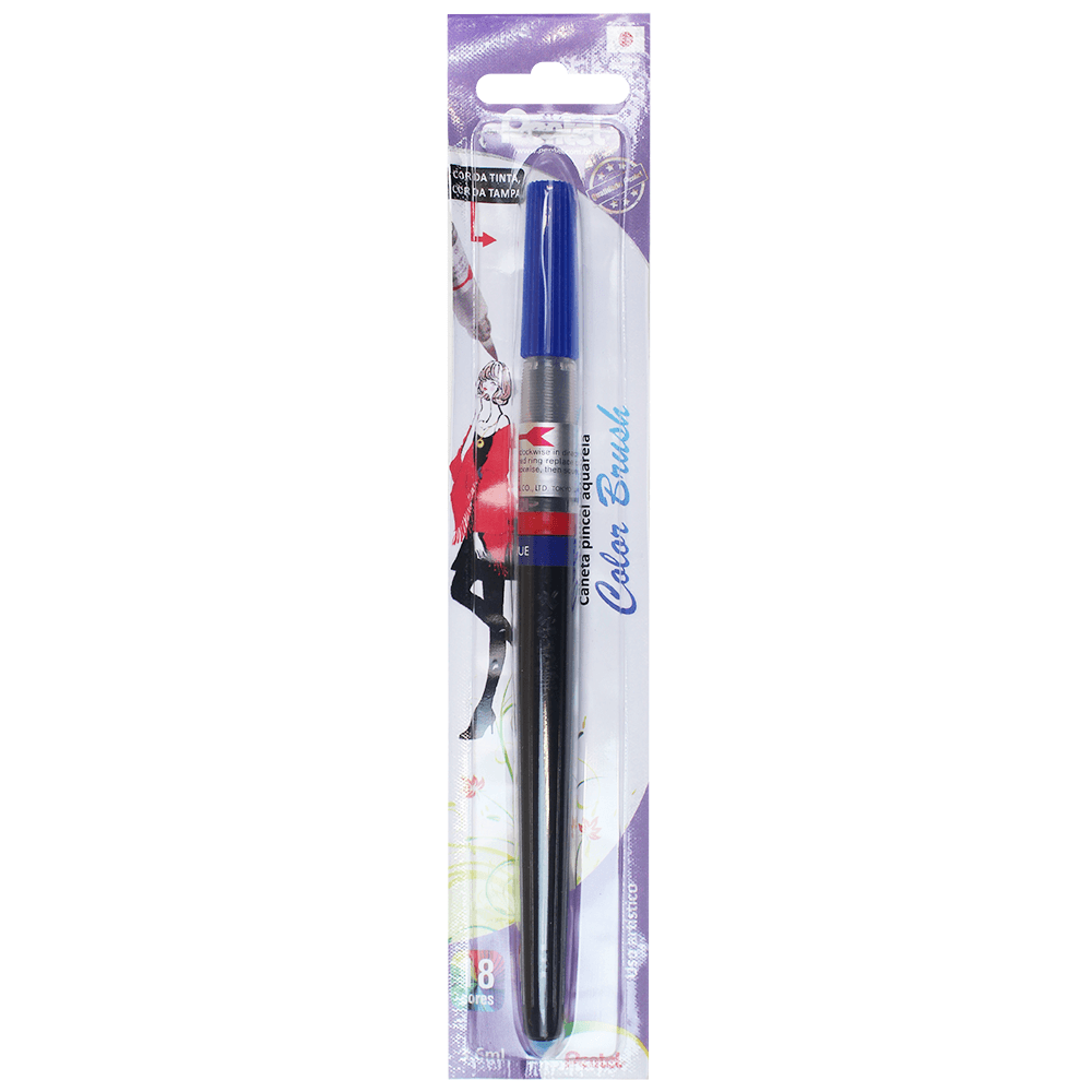 Caneta Pincel Aquarela Color Brush Pentel Blue 103