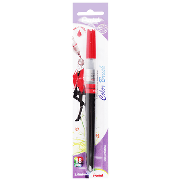 Caneta Pincel Aquarela Color Brush Pentel Red 102