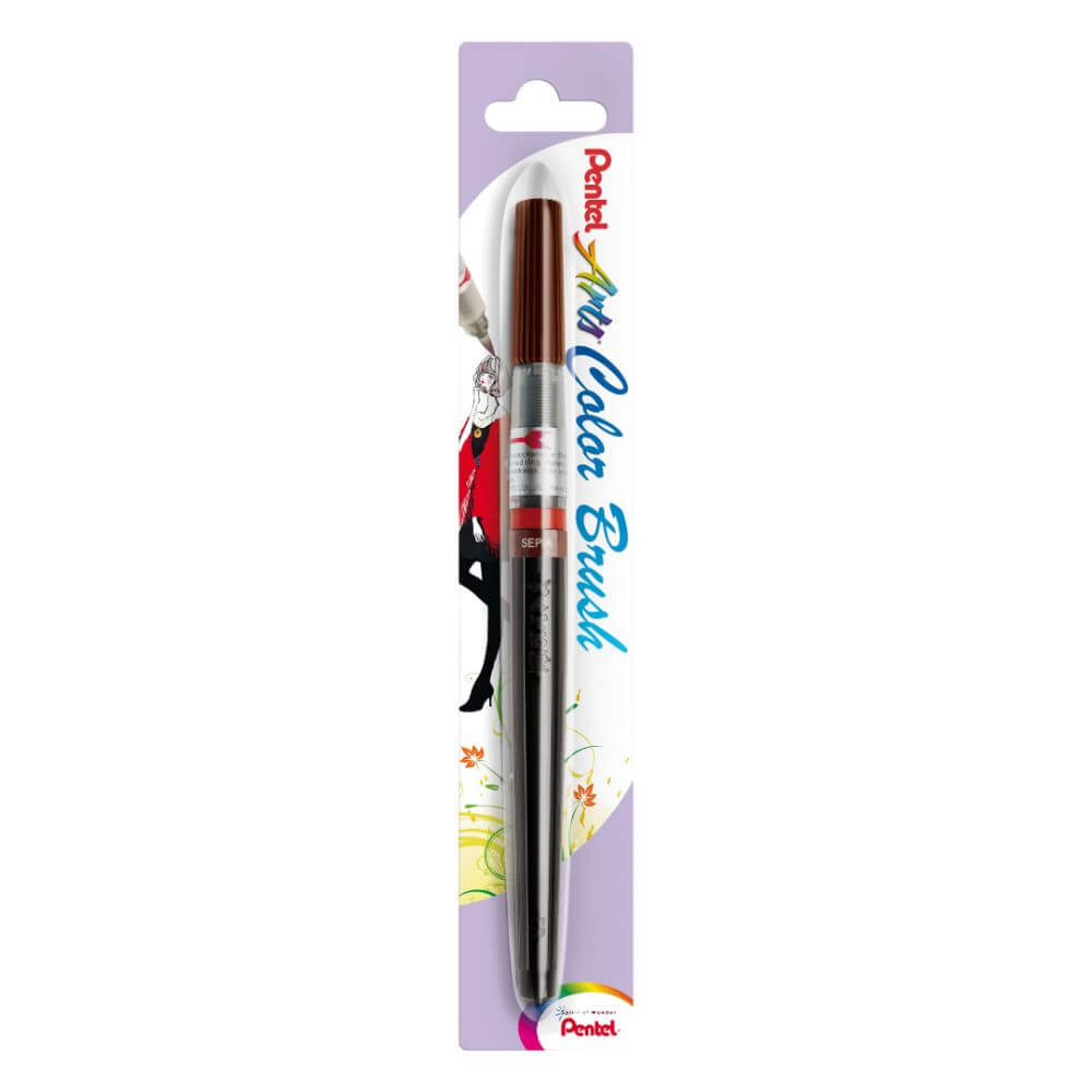 Caneta Pincel Aquarela Color Brush Pentel Yellow Orange 140