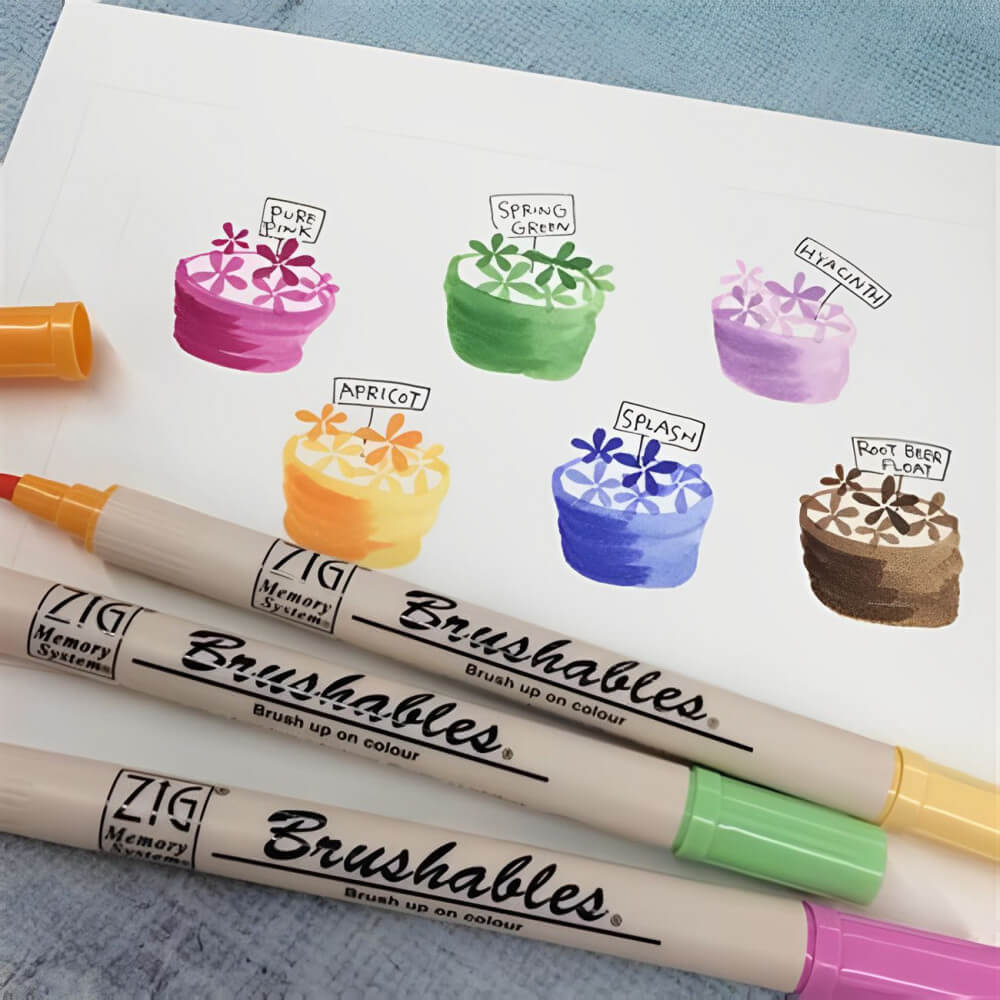 Caneta Brushables Ponta Dupla Kuretake Fawn