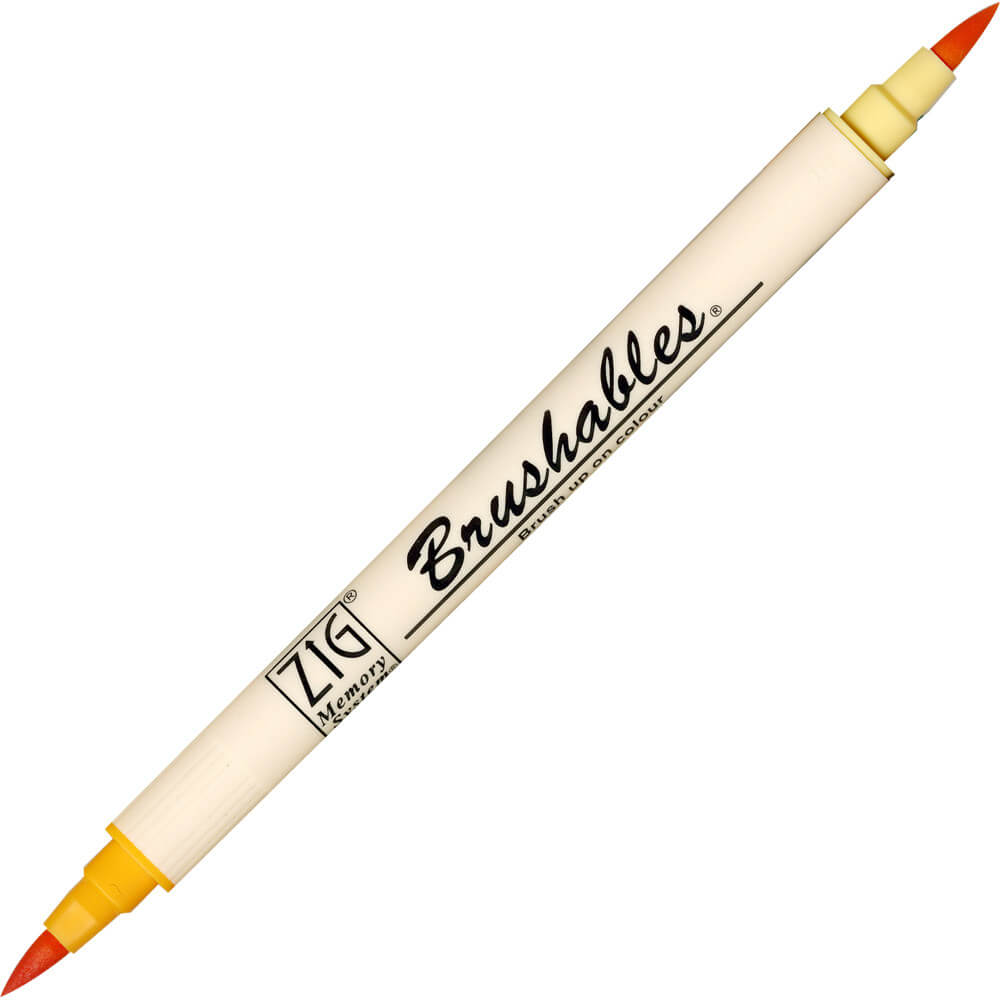 Caneta Brushables Ponta Dupla Kuretake Apricot