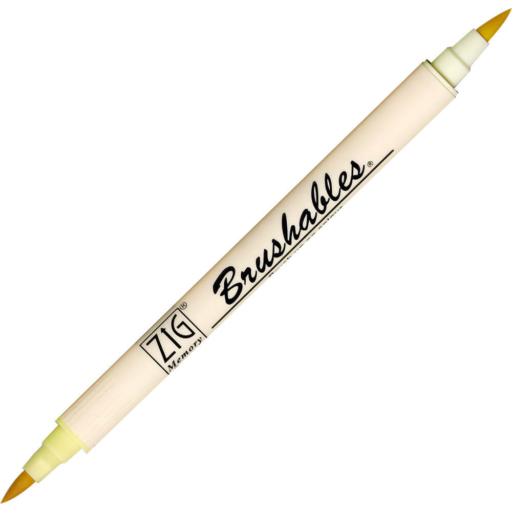 Caneta Brushables Ponta Dupla Kuretake Butter