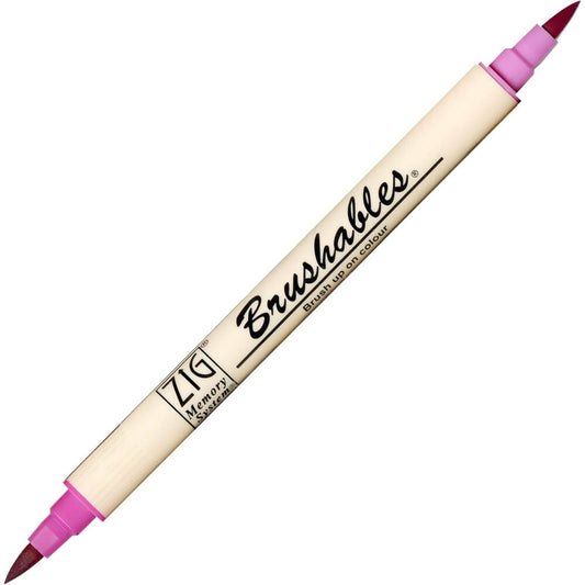 Caneta Brushables Ponta Dupla Kuretake Pink