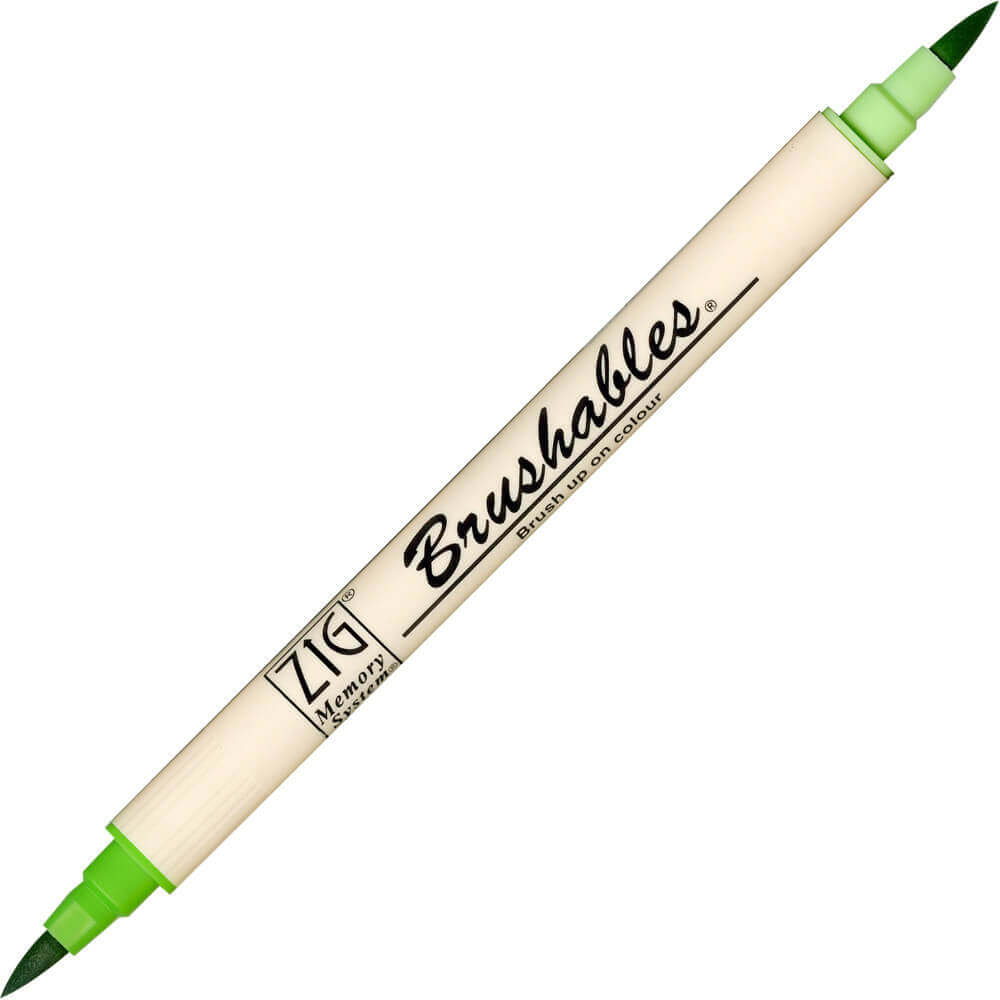 Caneta Brushables Ponta Dupla Kuretake Spring Green