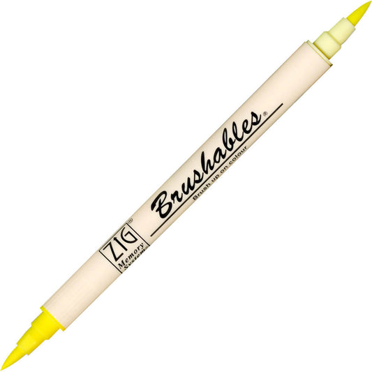 Caneta Brushables Ponta Dupla Kuretake Yellow