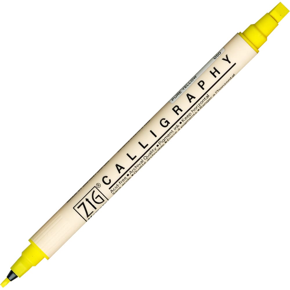 Caneta Caligrafia Artística Zig Kuretake 050 Yellow
