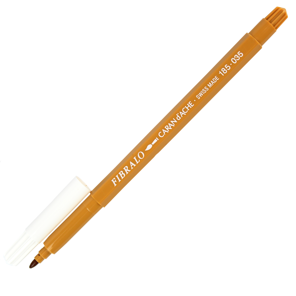Caneta Aquarelável Fibralo Caran d'Ache Amarelo Ocre 035