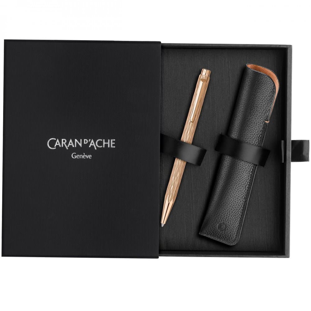 Caneta Esferográfica Caran d'Ache Ecridor Venetian Rose Gold Edição Limitada