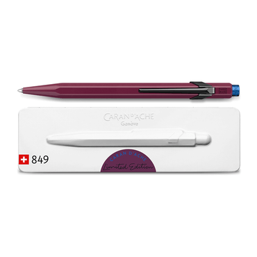 Caneta Esferográfica Caran d'Ache 849 Claim Your Style Burgundy Edição Limitada