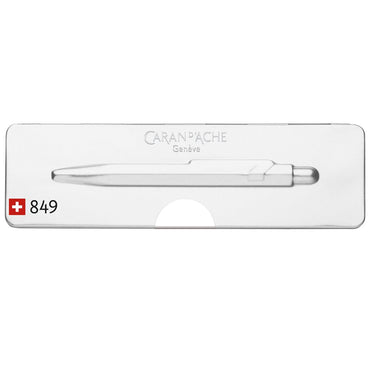 Caneta Esferográfica Caran d'Ache 849 Popline Fluo Branca