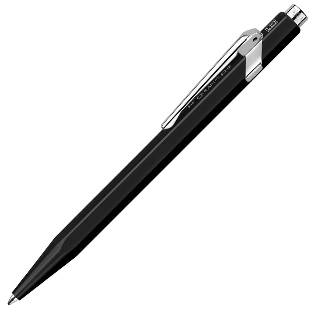 Caneta Esferográfica Caran d'Ache 849 Popline Fluo Preta