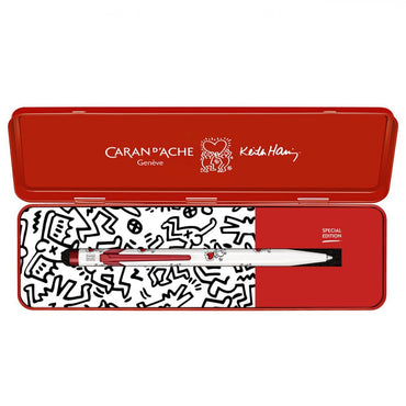 Caneta Esferográfica Caran d'Ache 849 Keith Haring White