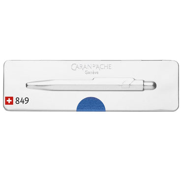 Caneta Esferográfica Caran d'Ache 849 Popline Metal Azul