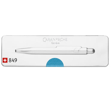 Caneta Esferográfica Caran d'Ache 849 Popline Metal Turquesa