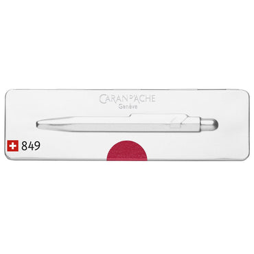 Caneta Esferográfica Caran d'Ache 849 Popline Metal Vermelho