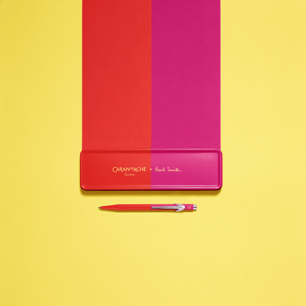 Caneta Esferográfica Caran d'Ache 849 Paul Smith Cyan Steel